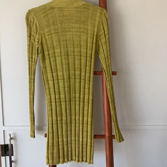 Celine long cardigan in line green sz 36